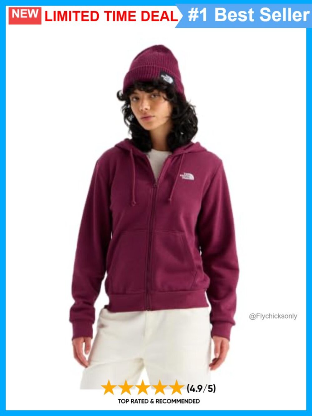 North Face Evolution Simple Dome Full Zip Hoodie Fleece Jacket